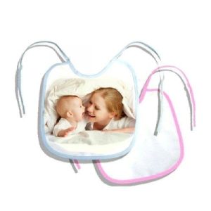 100% White Polyester Blue Trim Bib 6 pieces per pack (450B ) 1 100% White Polyester Blue Trim Bib 6 pieces per pack (450B )