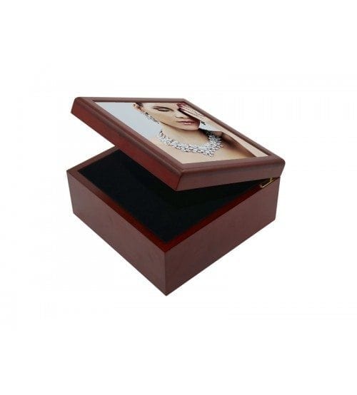 Hardboard Keepsake Box DRAK BROWN 6"X6" (HB66-BR)