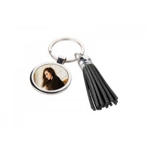 Circle Short Tassel Keychain